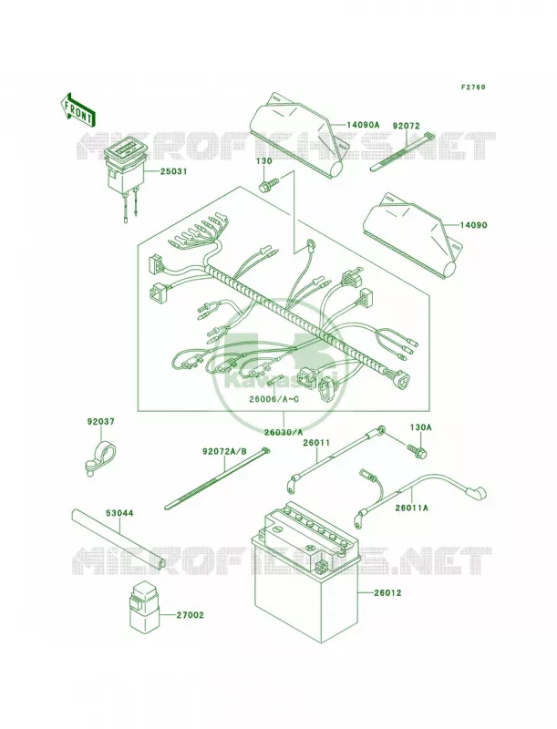 Chassis Electrical Equipment Kawasaki MULE 620 2007 MULE 2500  KAF620-C5