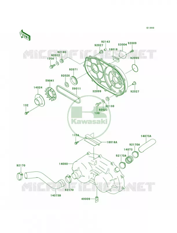 Converter CoverDrive Belt Kawasaki MULE 620 2007 MULE 2500  KAF620-C5