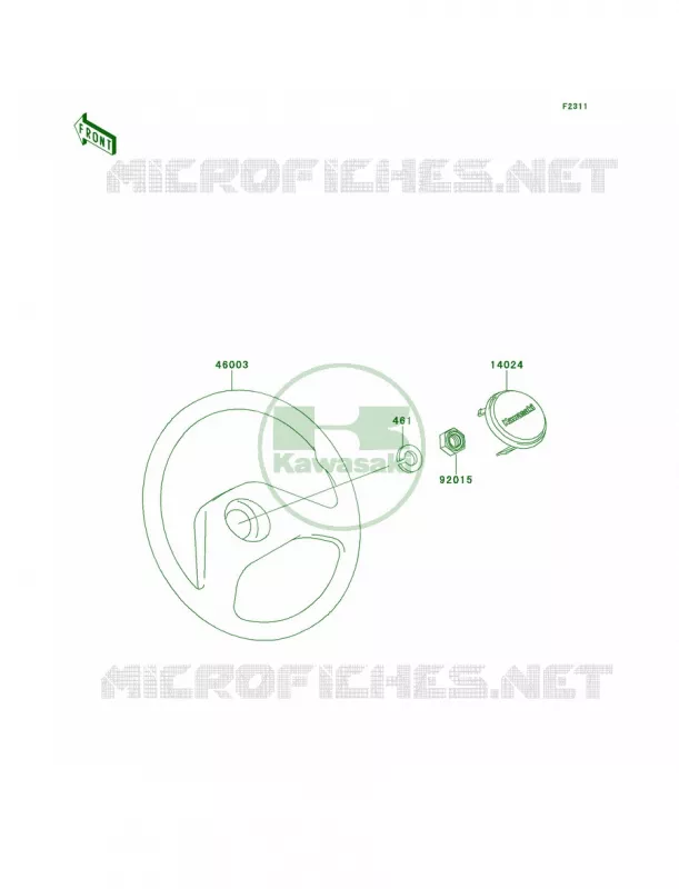 Steering Wheel Kawasaki MULE 620 2007 MULE 2500  KAF620-C5