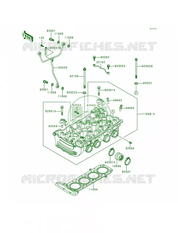 Cylinder Head Kawasaki MOTOS 1000 1996 Concours  ZG1000-A11