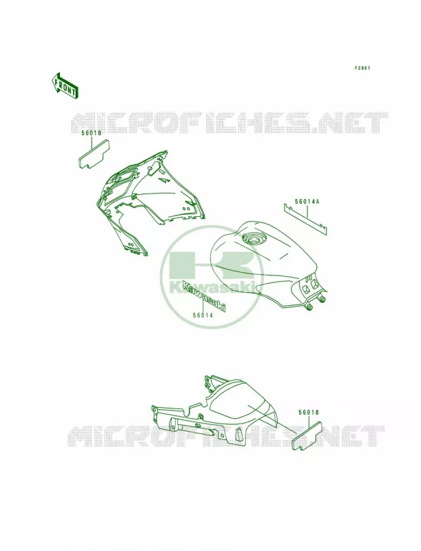 Decals Kawasaki MOTOS 1000 1996 Concours  ZG1000-A11