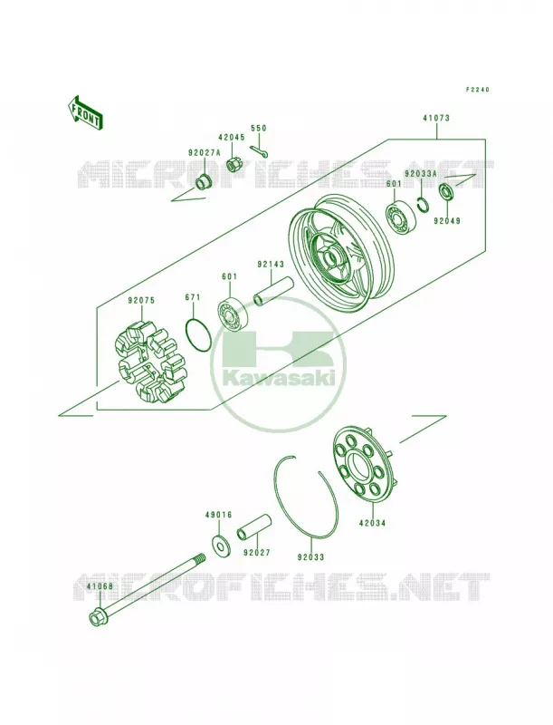 Rear WheelChain Kawasaki MOTOS 1000 1996 Concours  ZG1000-A11