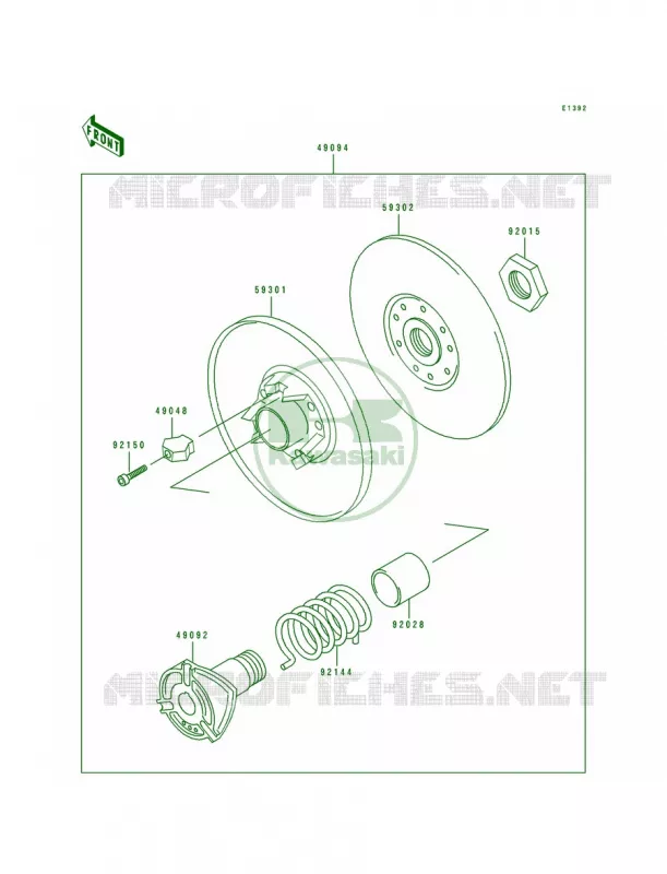 Driven Converter Kawasaki MULE 300 2007 MULE 500  KAF300-A1