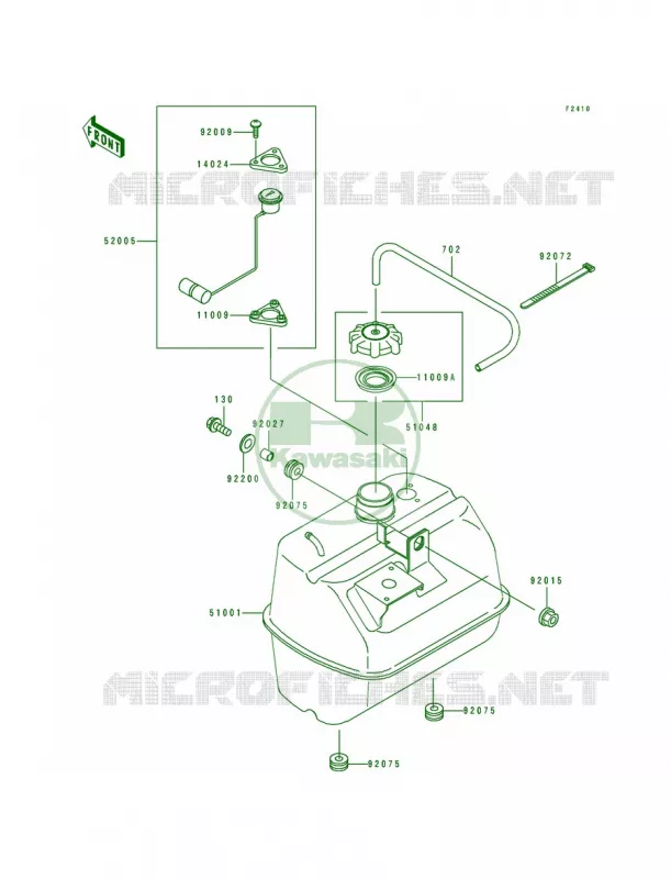 Fuel Tank Kawasaki MULE 300 2007 MULE 500  KAF300-A1