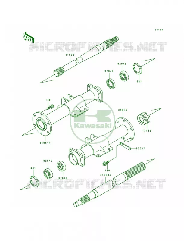 Rear Axle Kawasaki MULE 300 2007 MULE 500  KAF300-A1