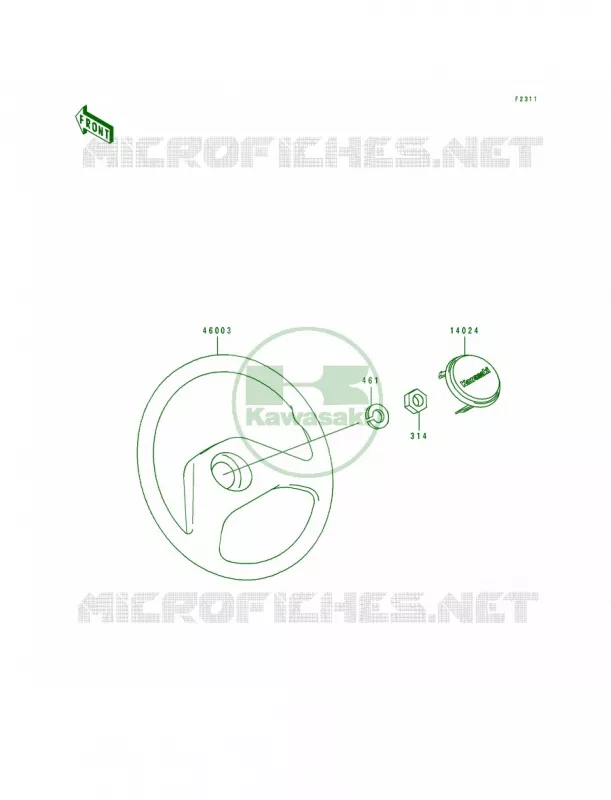 Steering Wheel Kawasaki MULE 300 2007 MULE 500  KAF300-A1