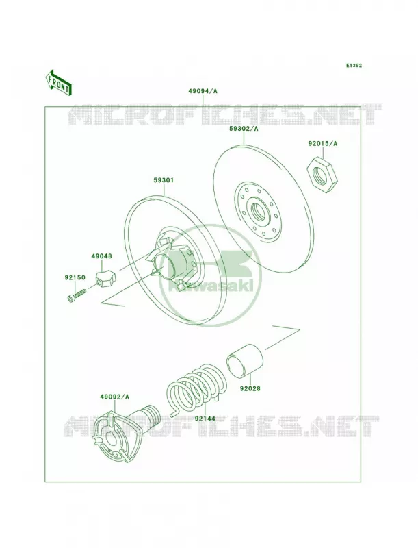 Driven Converter Kawasaki MULE 300 2007 MULE 500  KAF300-B2