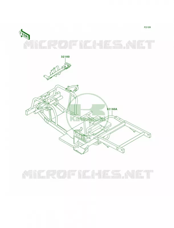 Frame Kawasaki MULE 300 2007 MULE 500  KAF300-B2