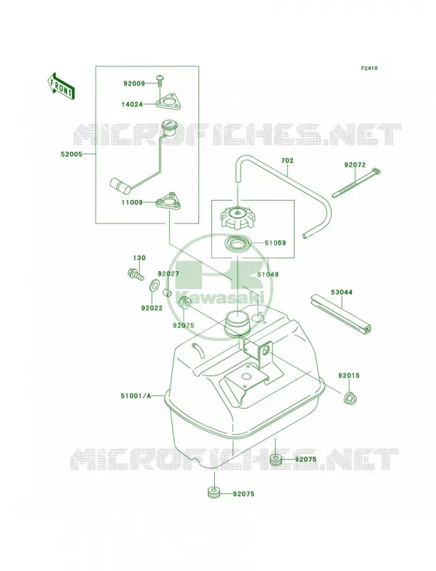 Fuel Tank Kawasaki MULE 300 2007 MULE 500  KAF300-B2