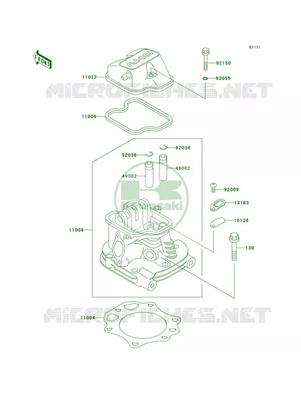 Cylinder Head Kawasaki MULE 300 2007 MULE 550  KAF300-C1