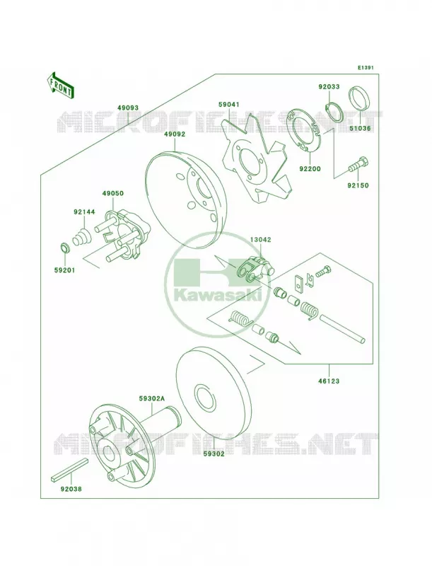 Drive Converter Kawasaki MULE 300 2007 MULE 550  KAF300-C1