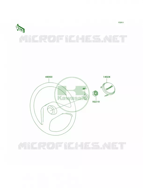 Steering Wheel Kawasaki MULE 300 2007 MULE 550  KAF300-C1