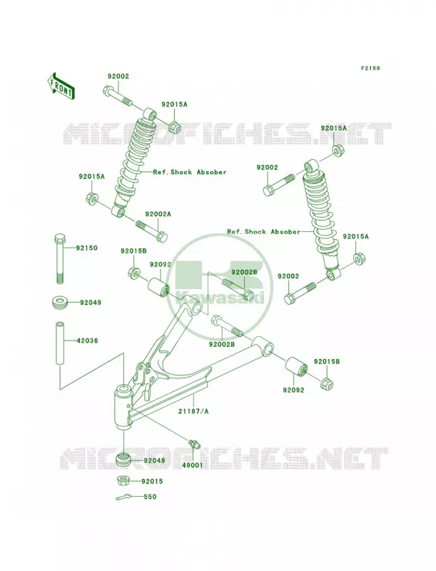 Suspension Kawasaki MULE 300 2007 MULE 550  KAF300-C1