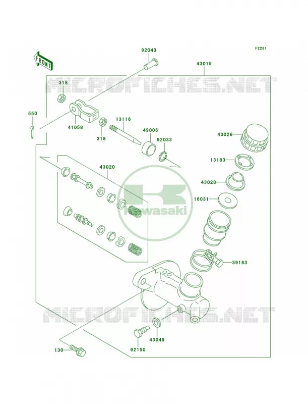 Master Cylinder Kawasaki MULE 300 2007 MULE 550  KAF300-C2