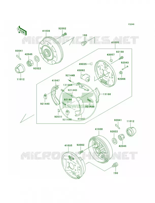 Rear HubsBrakes Kawasaki MULE 300 2007 MULE 550  KAF300-C2
