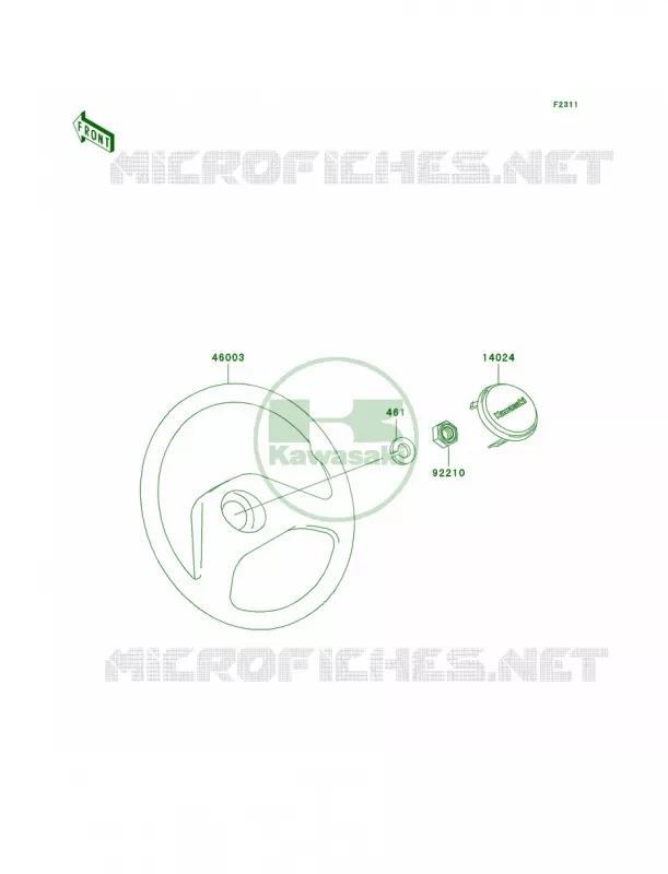 Steering Wheel Kawasaki MULE 300 2007 MULE 550  KAF300-C2