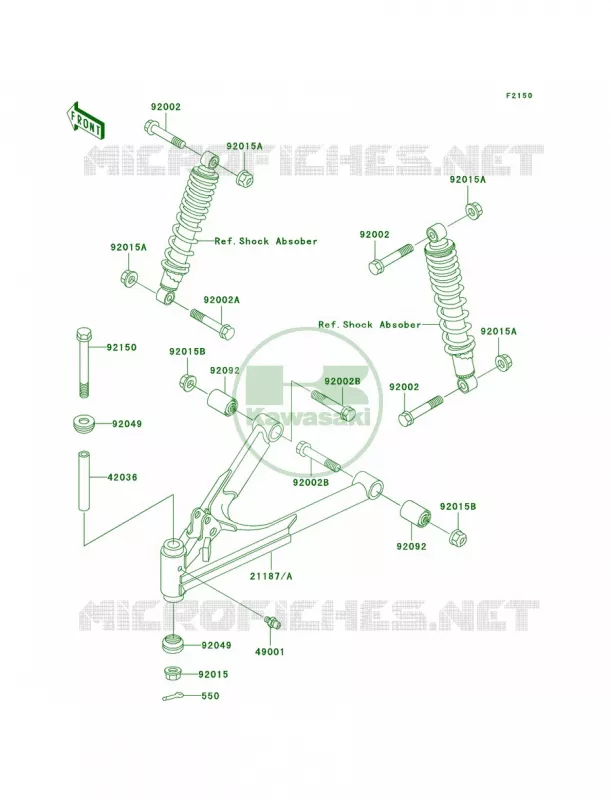 Suspension Kawasaki MULE 300 2007 MULE 550  KAF300-C2