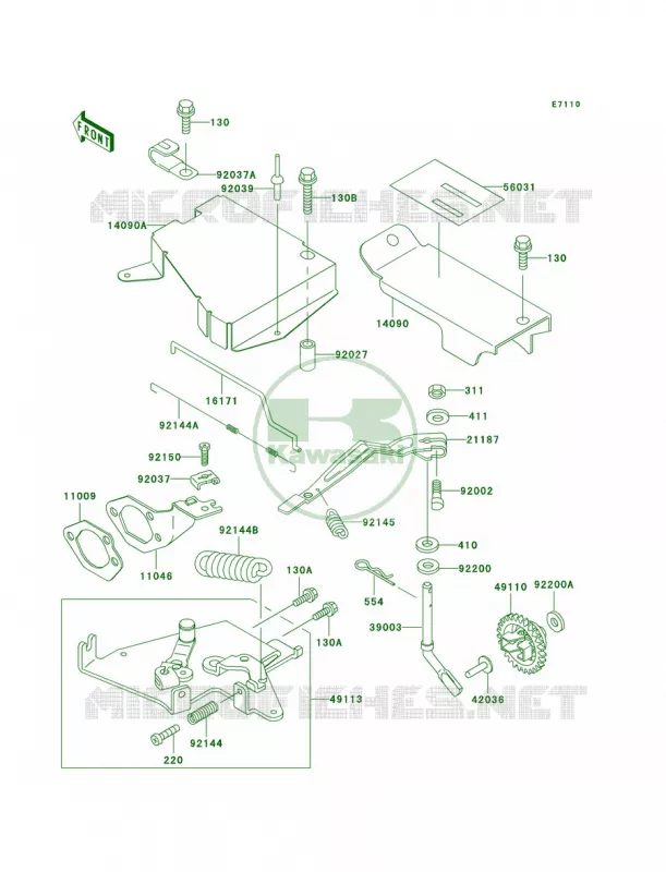 Control Kawasaki MULE 300 2007 MULE 550  KAF300-C3