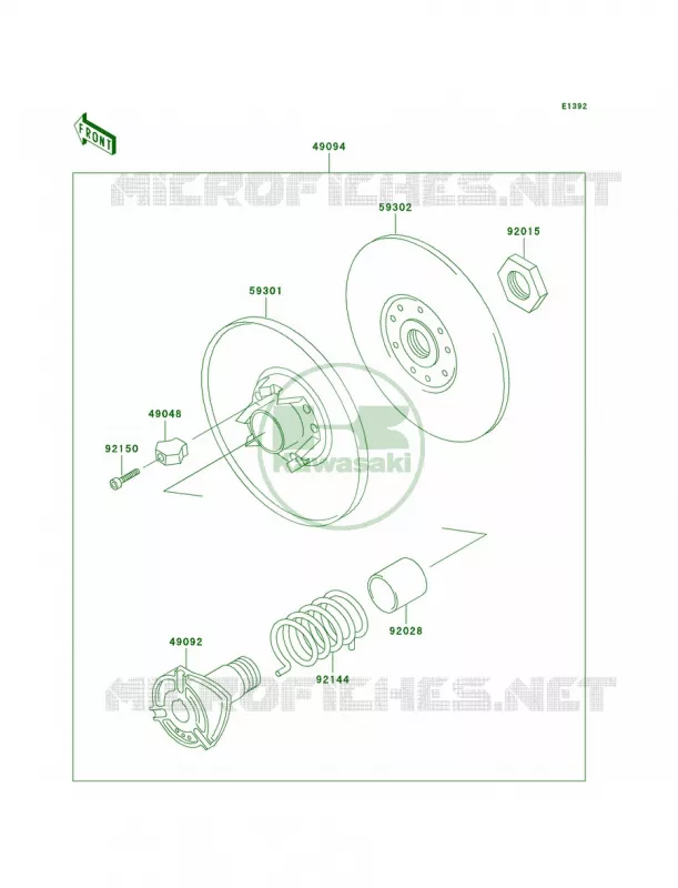 Driven Converter Kawasaki MULE 300 2007 MULE 550  KAF300-C3
