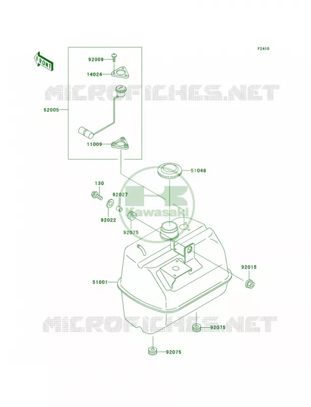 Fuel Tank Kawasaki MULE 300 2007 MULE 550  KAF300-C3