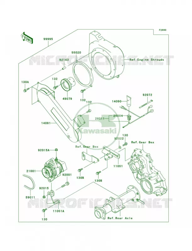 Optional Parts Kawasaki MULE 300 2007 MULE 550  KAF300-C3