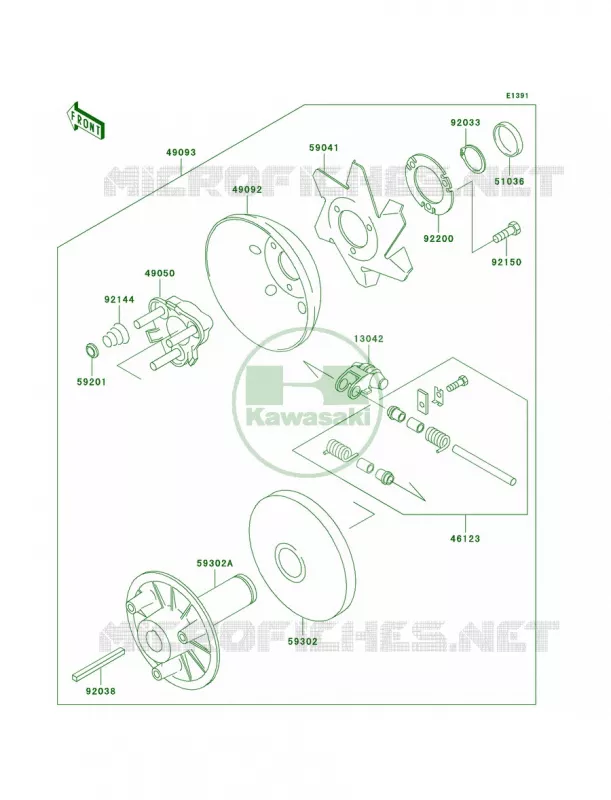Drive Converter Kawasaki MULE 300 2007 MULE 550  KAF300-C4