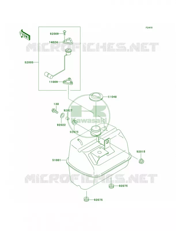 Fuel Tank Kawasaki MULE 300 2007 MULE 550  KAF300-C4