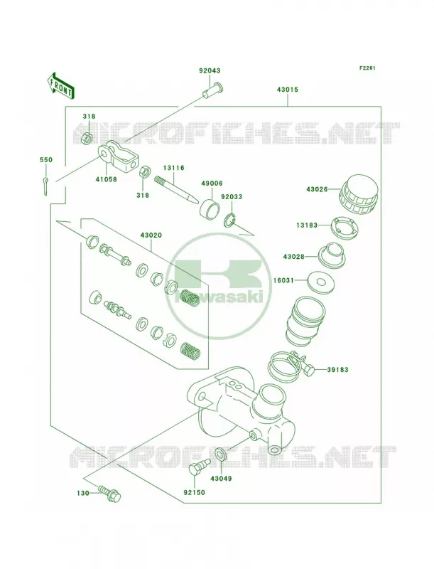 Master Cylinder Kawasaki MULE 300 2007 MULE 550  KAF300-C4
