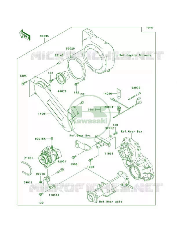 Optional Parts Kawasaki MULE 300 2007 MULE 550  KAF300-C4
