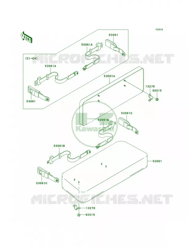 Seat Kawasaki MULE 300 2007 MULE 550  KAF300-C4