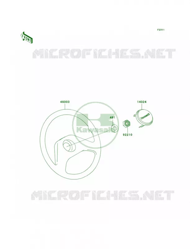 Steering Wheel Kawasaki MULE 300 2007 MULE 550  KAF300-C4