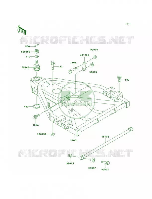 Swingarm Kawasaki MULE 300 2007 MULE 550  KAF300-C4