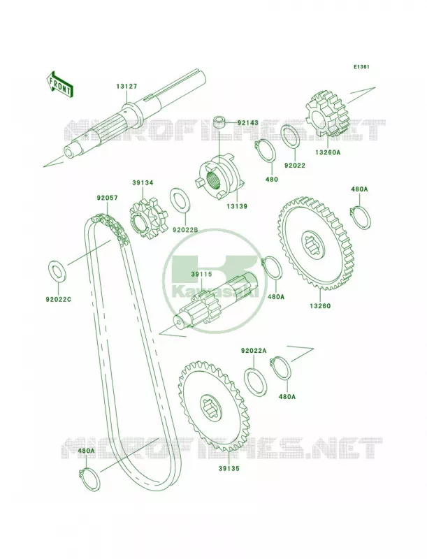 Transmission Kawasaki MULE 300 2007 MULE 550  KAF300-C4