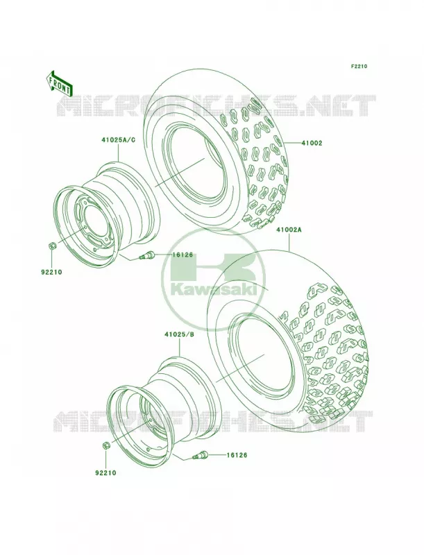 WheelsTires Kawasaki MULE 300 2007 MULE 550  KAF300-C4