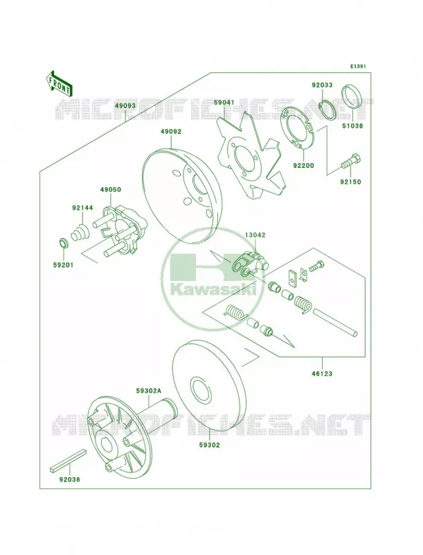 Drive Converter Kawasaki MULE 300 2007 MULE 550  KAF300-C5