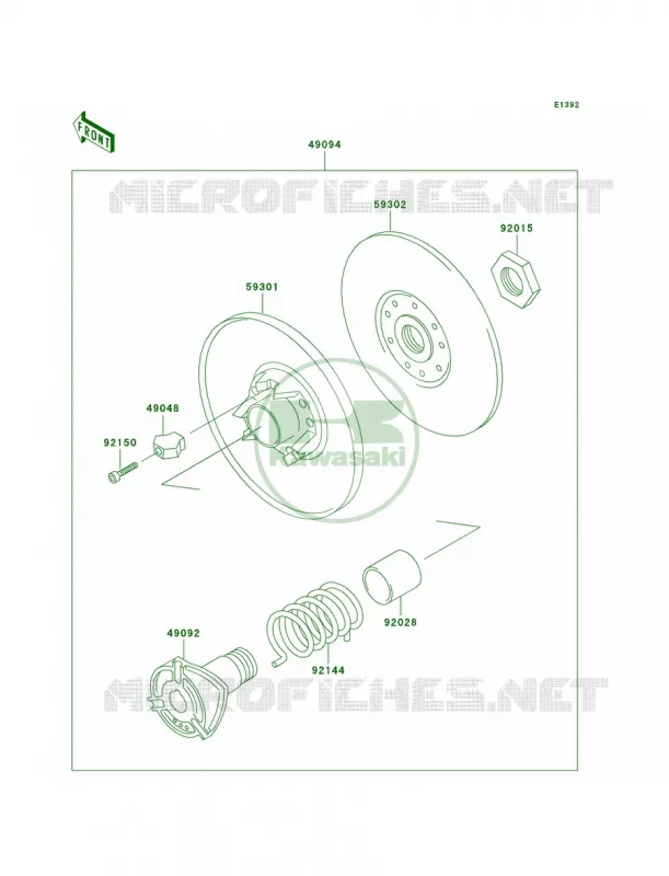 Driven Converter Kawasaki MULE 300 2007 MULE 550  KAF300-C5