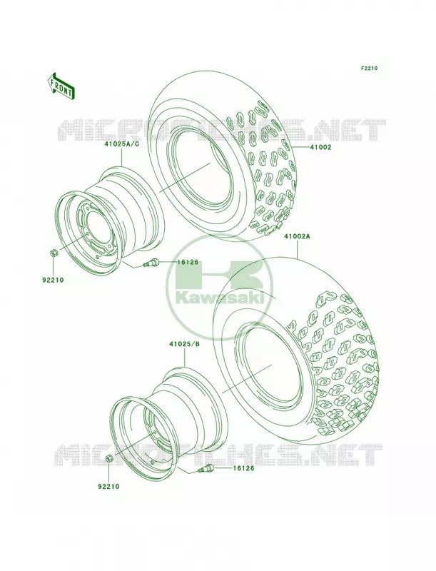 WheelsTires Kawasaki MULE 300 2007 MULE 550  KAF300-C5