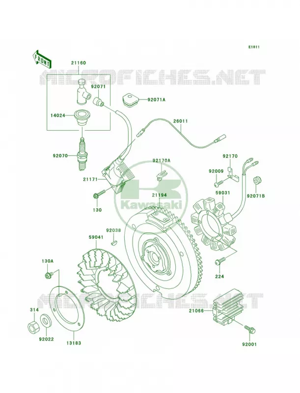 GeneratorIgnition Coil Kawasaki MULE 300 2007 MULE 550  KAF300-C6