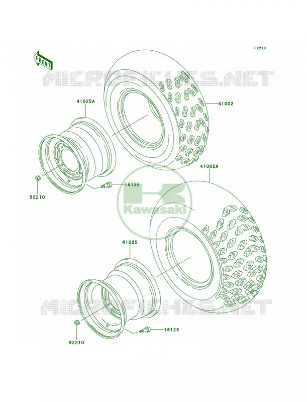WheelsTires Kawasaki MULE 300 2007 MULE 550  KAF300-C6