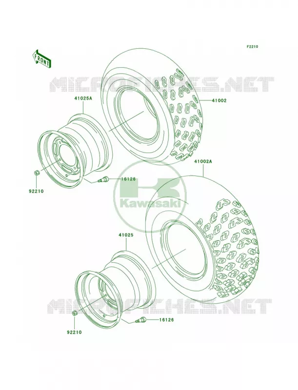 WheelsTires Kawasaki MULE 300 2007 MULE 550  KAF300-C7