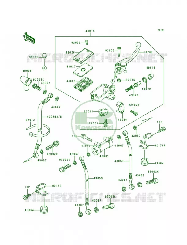 Front Master Cylinder Kawasaki MOTOS 1000 1995 Concours  ZG1000-A10