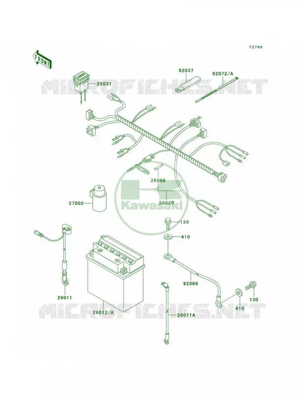 Chassis Electrical Equipment Kawasaki MULE 300 2007 MULE 520  KAF300-D1