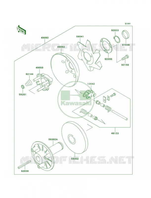 Drive Converter Kawasaki MULE 300 2007 MULE 520  KAF300-D1