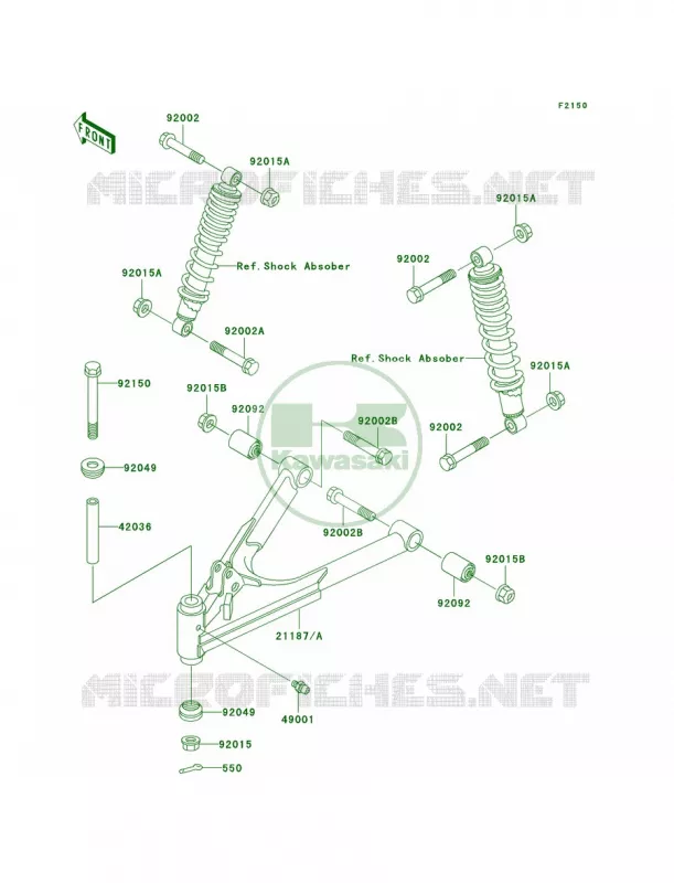 Suspension Kawasaki MULE 300 2007 MULE 520  KAF300-D1