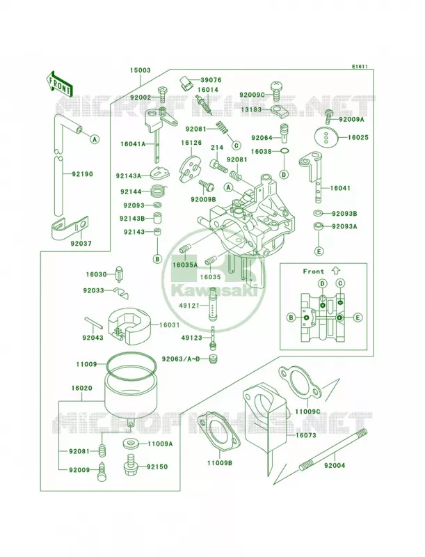 Carburetor Kawasaki MULE 300 2007 MULE 520  KAF300-D2