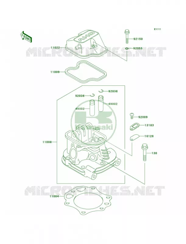 Cylinder Head Kawasaki MULE 300 2007 MULE 520  KAF300-D2