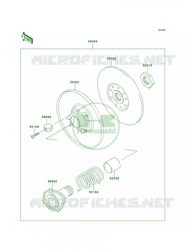 Driven Converter Kawasaki MULE 300 2007 MULE 520  KAF300-D2
