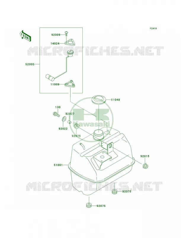 Fuel Tank Kawasaki MULE 300 2007 MULE 520  KAF300-D2