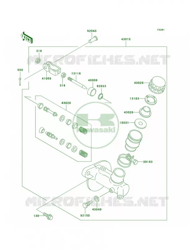 Master Cylinder Kawasaki MULE 300 2007 MULE 520  KAF300-D2