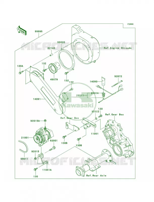 Optional Parts Kawasaki MULE 300 2007 MULE 520  KAF300-D2